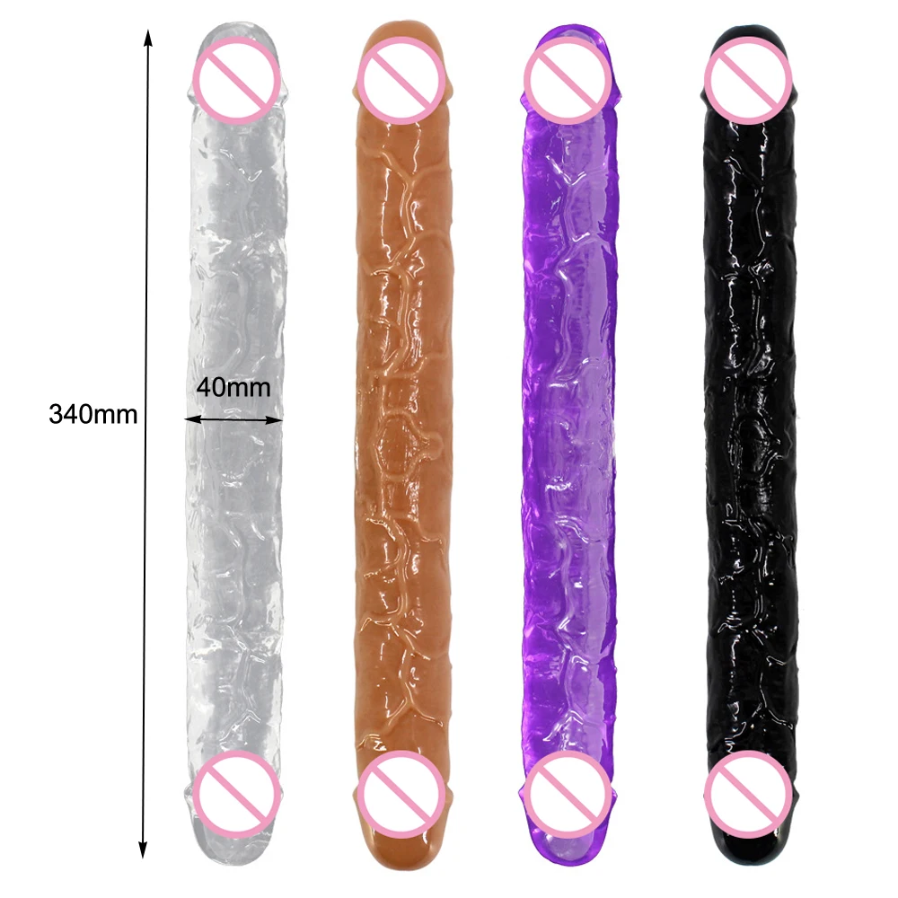 Double-headed Penis Real Super Large Thick Dildo Prostate Massage Butt Plug Anal Dilator Lesbian Female Long Sex Products | Красота и