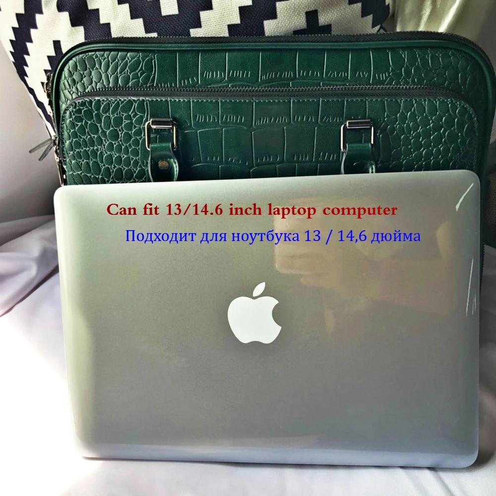 2022 new womens leather shoulder bags for 14 6 computer handbags high quality women commuting work office briefcase ladies bag free global shipping