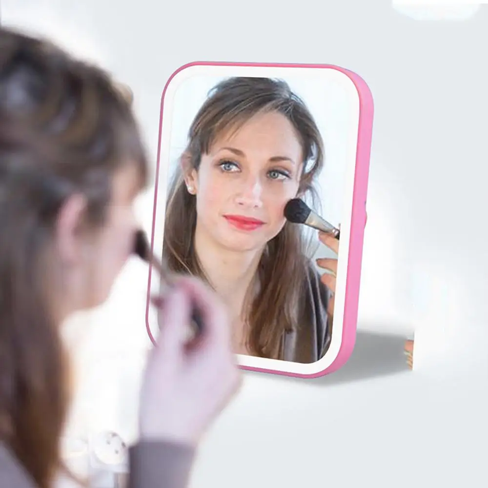 Сенсорный экран зеркало для макияжа с светодиодный свет Настольный освещенный