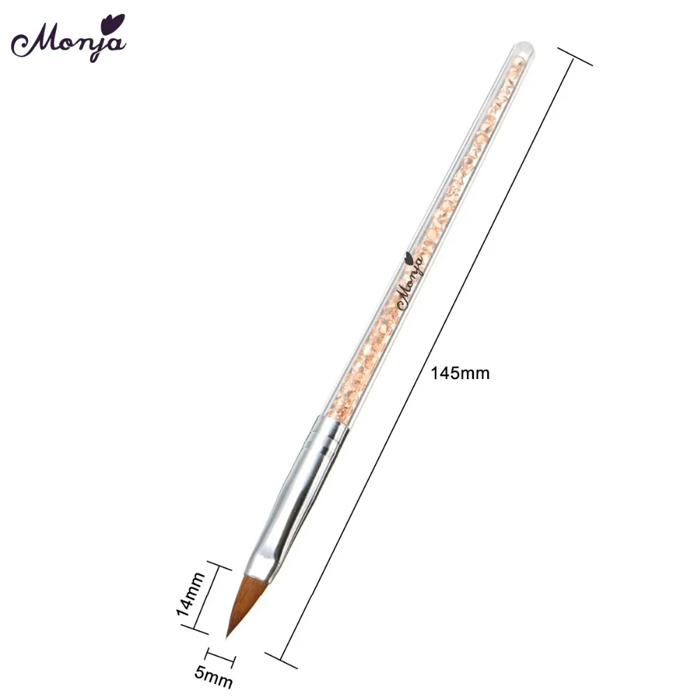 7 видов стилей для нейл-арта Monja плоская Веерная кисть наращивания ногтей