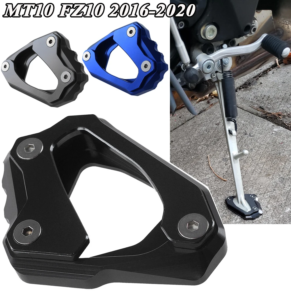 

Motorcycle Kickstand Foot Side Stand Extension Pad Support Plate For Yamaha MT-10 MT10 FZ-10 FZ10 MT 10 2020 2019 2018 2017 2016