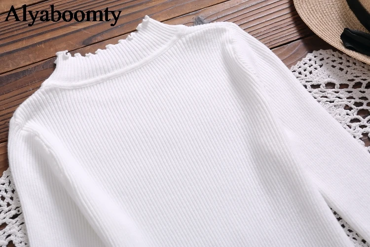 New Japanese Mori Girl Autumn Winter Women White Sweater Korean Basic Knitted Long Sleeve Cute Kawaii Elegant Pull Femme | Женская