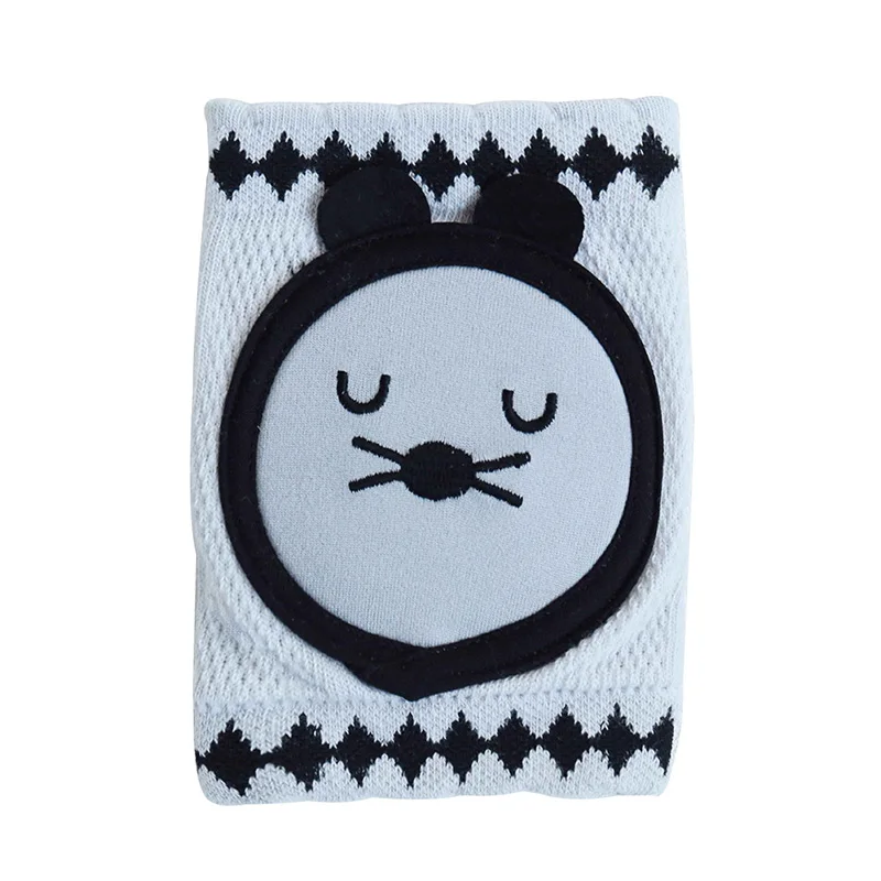Rodilleras de algod&oacute;n con dibujos animados para beb&eacute;, Protector Flexible de seguridad para gatear, rodilleras cortas para ni&ntilde;os, calentadores de piernas infantiles-5