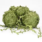 Лента в форме золотого листа, 10 м, искусственные зеленые листья, плющ, подарочная упаковочная лента для свадебного украшения, подвесная гирлянда