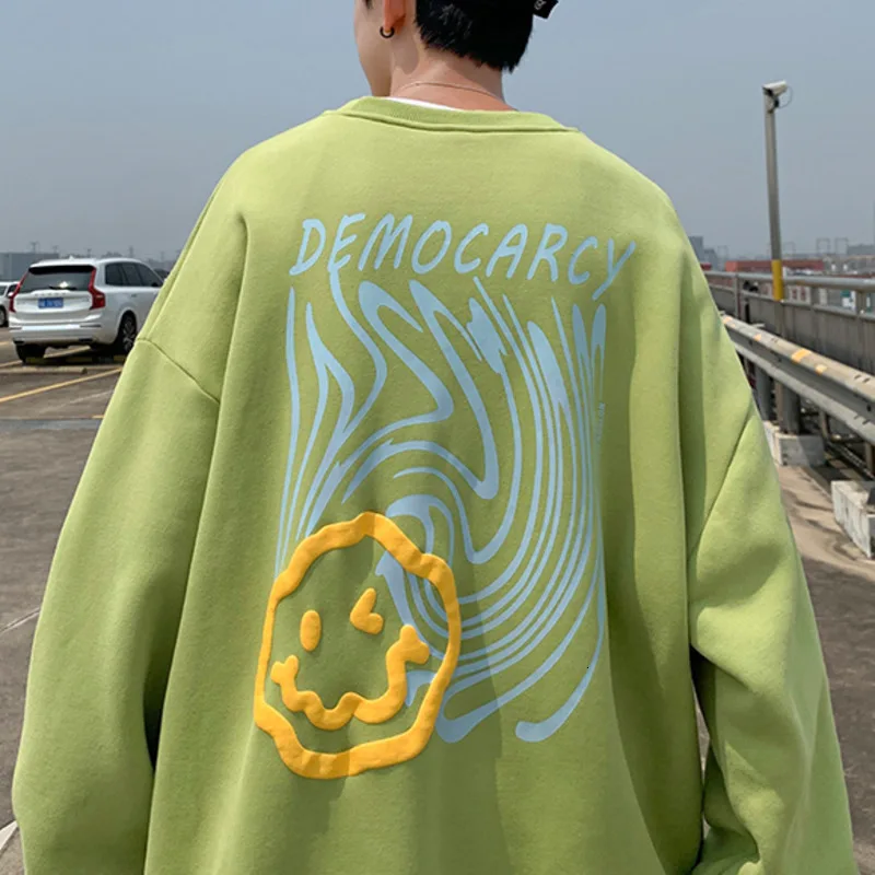 

Neploha 2022 Модные свободные женские толстовки с принтом Smill уличная одежда в Гонконге повседневные женские толстовки пуловеры с круглым вырезо...