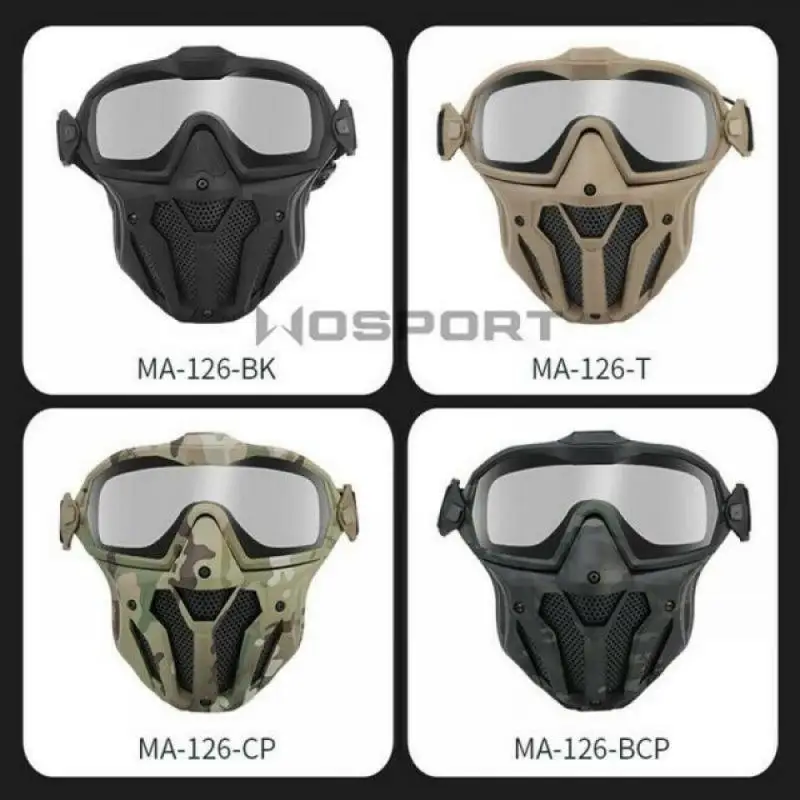 Охотничьи Тактические противотуманные маски на все лицо WOSPORT MA-126 Набор очков