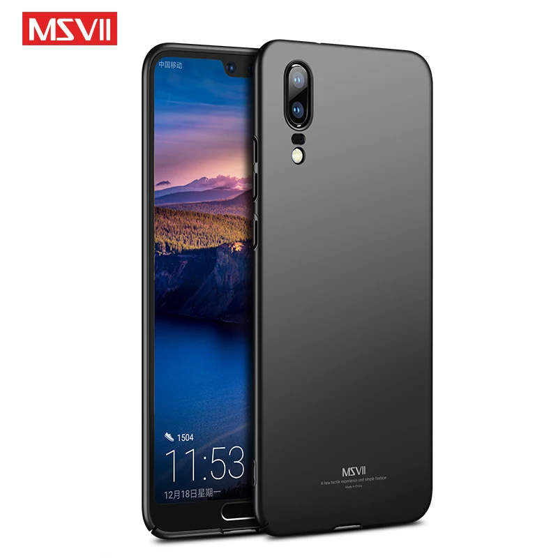 Для huawei P20 Pro Чехол MSVII тонкий матовый чехол для Lite кейс держатель колец жесткий Nova