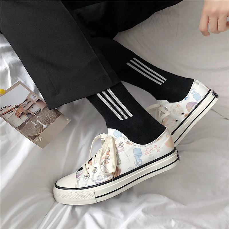 Новинка оригинальная холщовая обувь кроссовки унисекс со звездами дышащая для