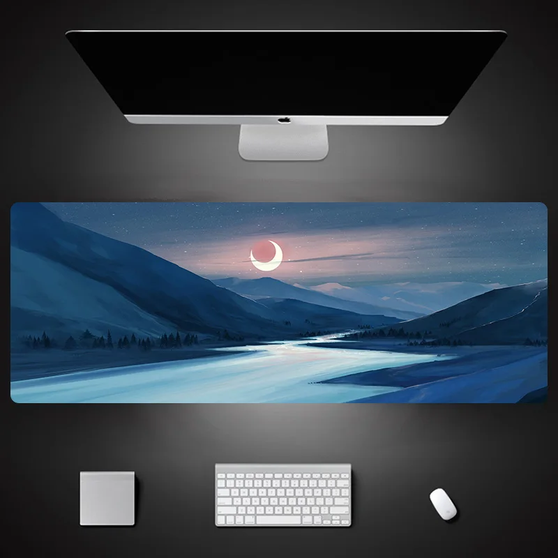 

Gaming Ins Nordic Oil Painting Large Mouse Pad Oversized Seaming Notebook Computer Keyboard Student Gaming Table Mat Simple Art