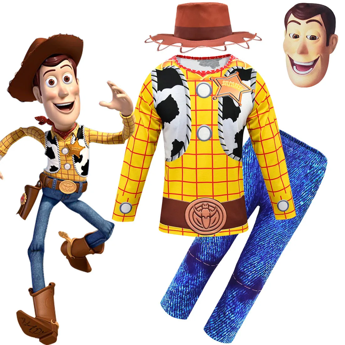 2019 игрушка на Хэллоуин история детей деревянный костюм мальчик древесный