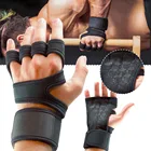 1 пара тренировочные перчатки для тяжелой атлетики для мужчин, женщин, мужчин, фитнеса, спорта, бодибилдинга, гимнастики, тренажерного зала, стрелок на запястье, искусственные перчатки