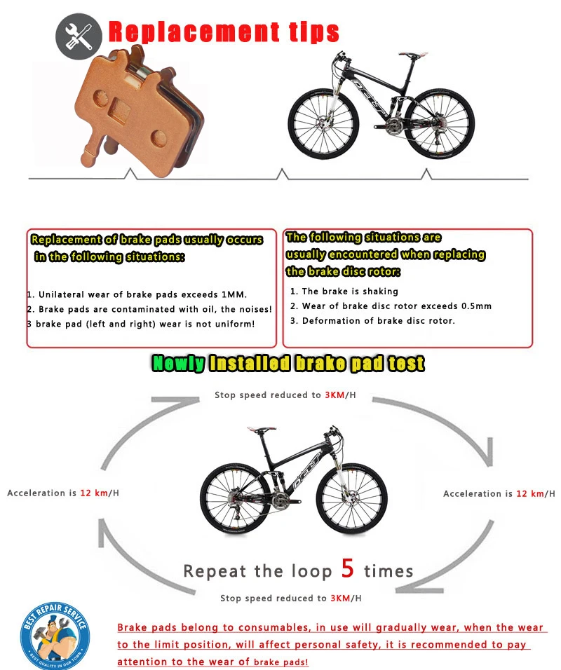 

10 Pair MTB Mountain Bike Sintered Bicycle Disc Brake Pads For SRAM AVID BB7 J3 J5 J7 JUICY7 JUICY3 JUICY5 Parts Accessories