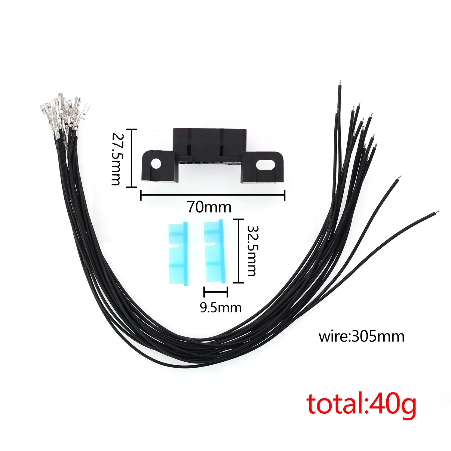 Универсальный автомобильный Собранный OBD2 16Pin Женский Разъем для OBDii