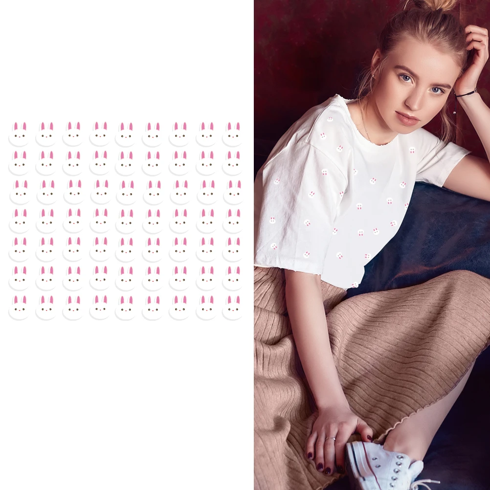 Маленький кролик милый рисунок термопередачи Утюг на наклейках моющиеся