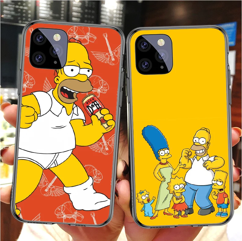Чехол для iPhone 11 Pro MAX Cute Мультяшные Симпсоны SE 5 5S 6 6S 7 8Plus XR XS X10 силиконовый чехол