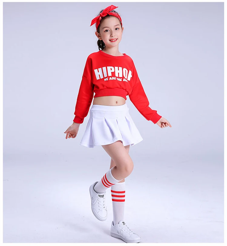 Детский костюм для джазовых танцев девочек в стиле хип хоп одежда ежедневных