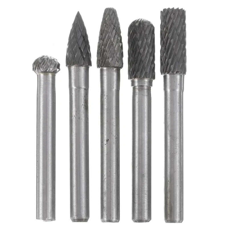 5 шт. набор шлифовальных насадок 6 мм из вольфрамовой стали|Аксессуары для