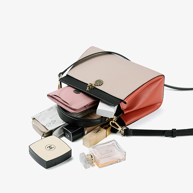 

VM FASHION KISS High Quality Split Leather Crossbody Ladies Hand Small Flap Bags For Women Vintage Purses And Handbags