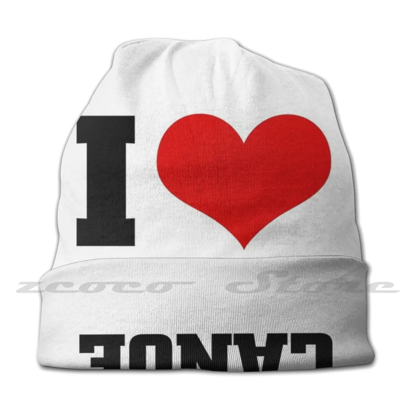 Вязаные шапки I Love каноэ с индивидуальным рисунком Женская эластичная мягкая