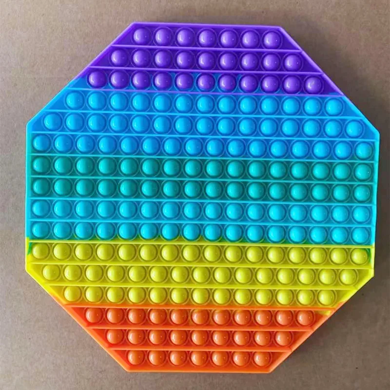 

30/40/50cm Big Size Fidget Unzip Toys Reliver Stress Rainbow Push Bubble Toy Anti Stress Dimple Game Adult Stress Reliever Toys