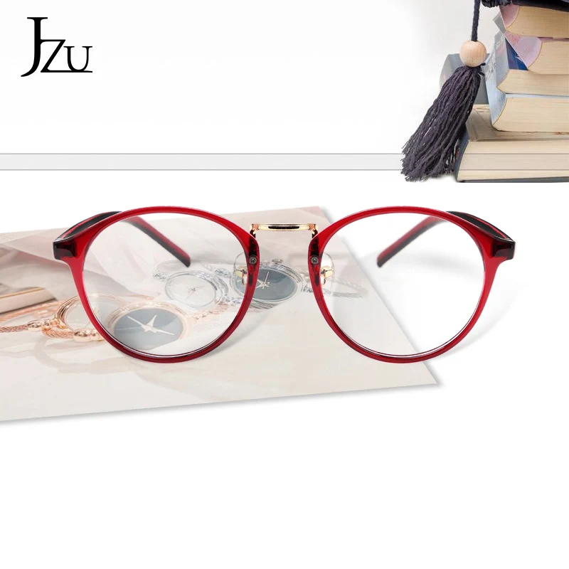 JZU модные прозрачные круглые очки с прозрачной оправой винтажные женские для