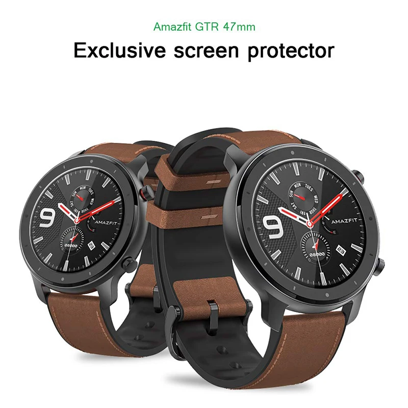 2Pcs Premium Tempered Glass film For Huami AMAZFIT GTR 47mm 42mm Smart Watch Explosion-Proof Screen Protector Accessories