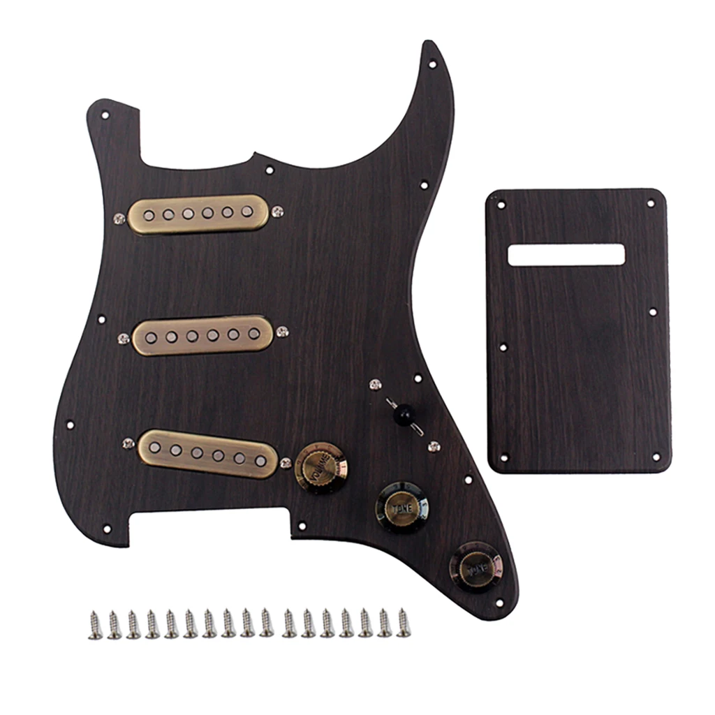 

Prewired Loaded Alnico V Pickguard Rosewood For ST Guitar Parts Durable