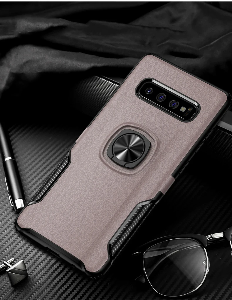 Lamorniea для samsung Galaxy S10 чехол металлическое кольцо автомобильная подставка силиконовый чехол для телефона samsung Galaxy S10 S8 S9 Plus S10E Note 8 9