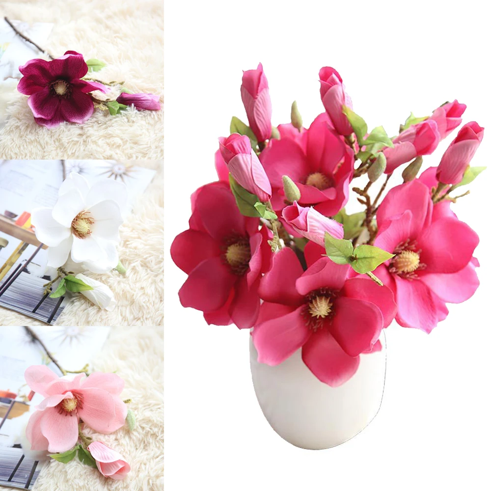 Магнолия орхидеи букеты из искусственных цветов DIY Свадебная вечеринка домашний