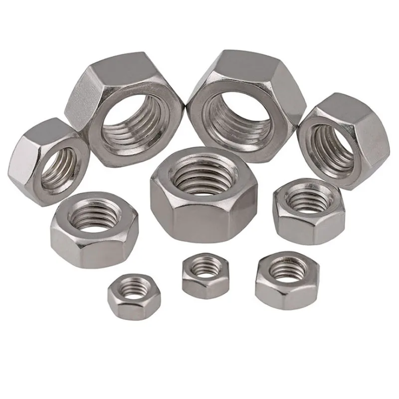 304 Stainless Steel Coarse Thread American Hexagon Nut UNC Hex 4#-40 -- 3/4-10 5Pcs | Обустройство дома