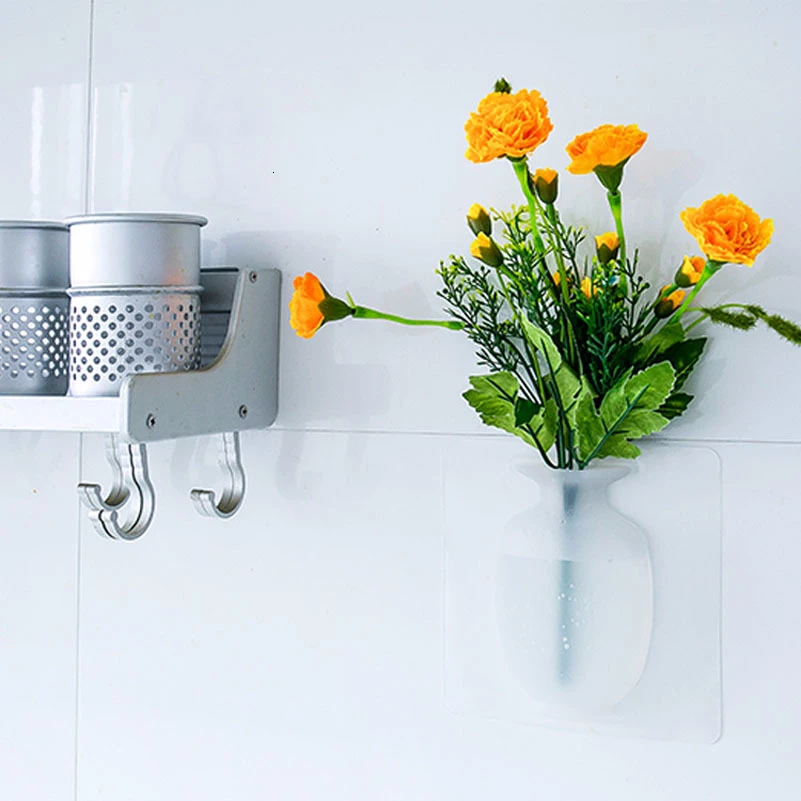 Креативная 3D Волшебная мягкая самоклеющаяся ваза силиконовая для тела цветочных