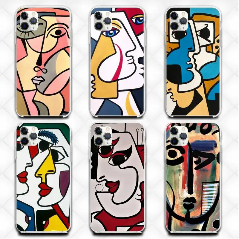 

Art Graffiti Geometric Abstract Phone Case Transparent Case For Iphone 6 6s 7 8 Plus XR X XS XSmax 11 12 Pro Mini Max