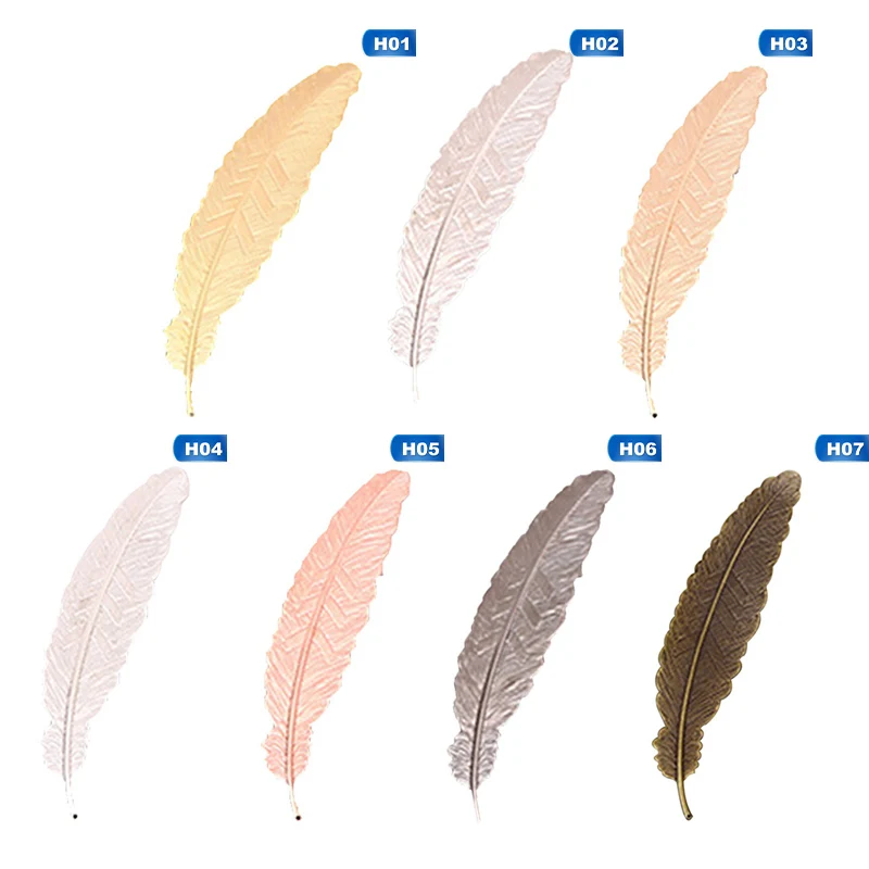 

1Pc Creative Retro Feather Metal Bookmark Beautiful Cool Book Page Mark Children Student Gift Stationery School Office Supplies