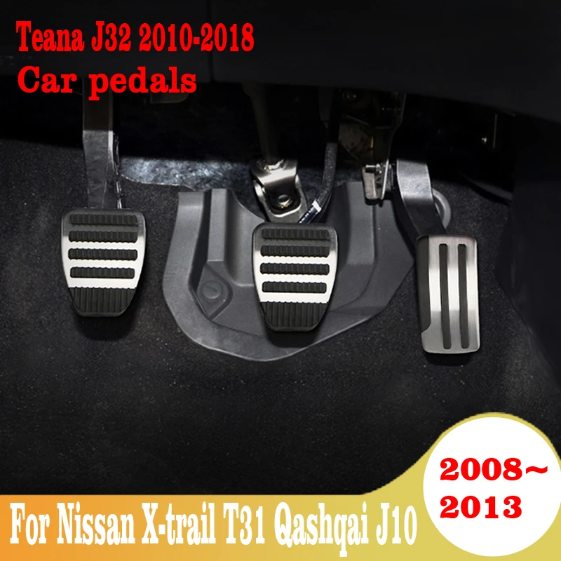 Car Foot Pedal Cover Fuel Brake Clucth Rest Pedals Pads AT/MT For Nissan X-trail T31 Qashqai J10 2008-2013 Teana J32 2010-2018 | Автомобили