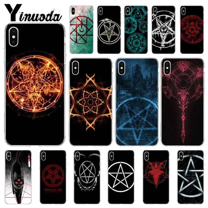 MaiYaCa пентаграмма сатана чехол для телефона fundas coque iPhone 8 7 XS MAX XR 11 11pro promax|Бамперы| |