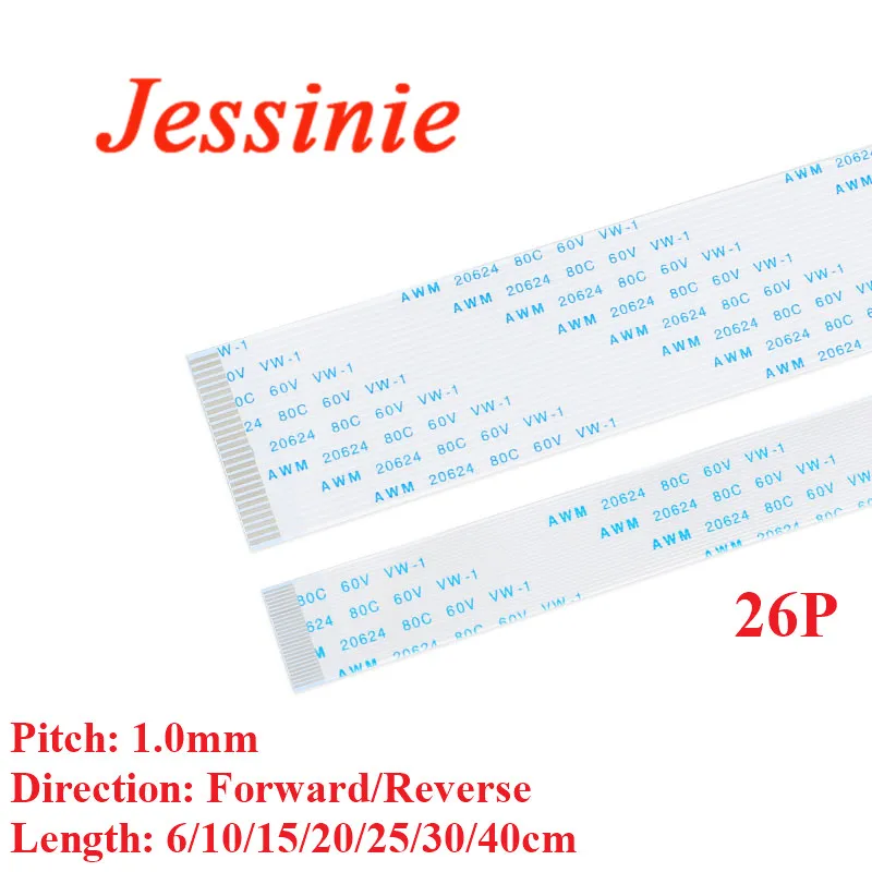 10 шт. FPC/FFC 26P лента гибкий плоский кабель шаг провода 1 0 мм 6/10/15/20/25/30/40 см длина