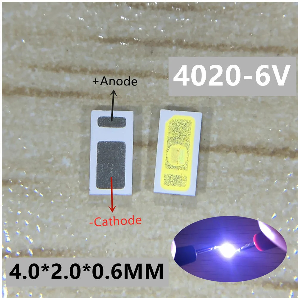1000 шт. 4014 Замена 4020 SMD СВЕТОДИОДНЫЙ ные бусины холодный белый 0 5 Вт 3 в 6 мА для