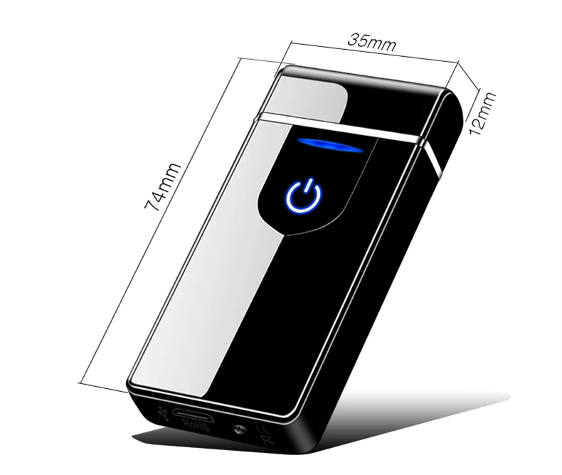 Двойной arc светодиодный сенсорный экран зондирование USB петля зарядки безопасный и портативный Зажигалка выбор подарка