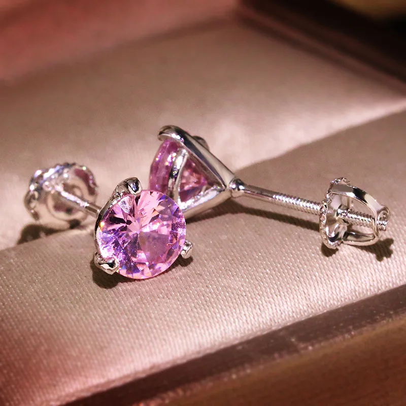 

Solid 925 Sterling Silver Color Garnet Earring Natural Emerald and White Diamond Gemstone Bizuteria Silver 925 Jewelry Oorbellen