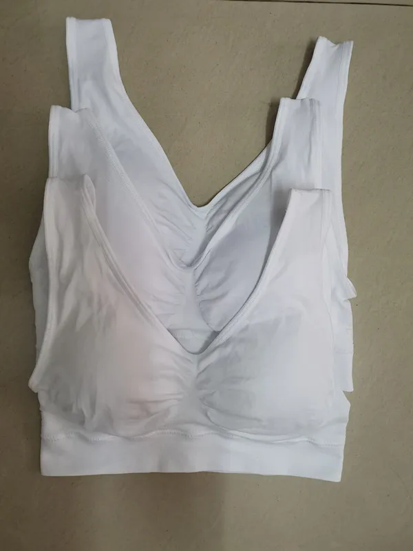 white 3pcs Прямая поставка; 3 шт./компл. без проволок со съемной тонкой подкладкой бесшовные пуш-ап для женщин размера плюс нижнее белье без косточек для фитнеса форма тела бюстгальтер - Цвет: white 3pcs