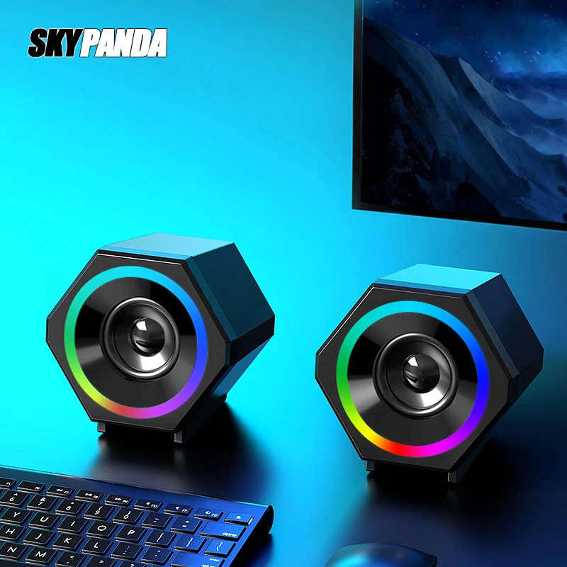 USB RGB динамик 3 5 мм AUX вход беспроводной комбо сабвуфер бас компьютер Bluetooth
