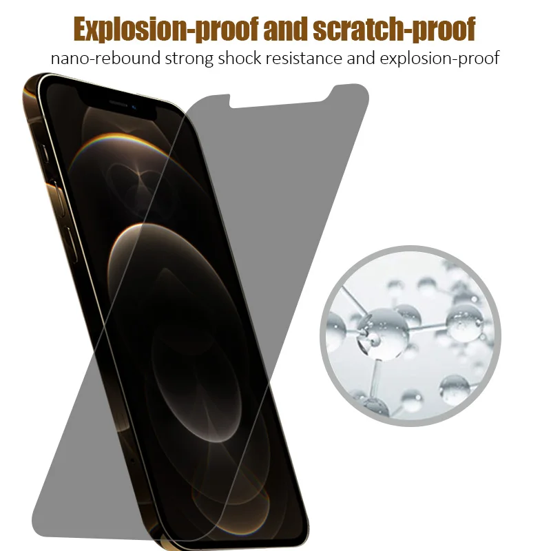 

Anti Peep Screen Protector For iPhone 11 Pro Max Anti Spy Privacy Glass For iPhone 12 Pro Max Mini