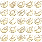 ZHUKOU весь набор 14x1 6 мм подвеска из золотой буквы латунь Кубический Цирконий Кристалл Подвески для женщин ожерелье ювелирные изделия аксессуары VD692B