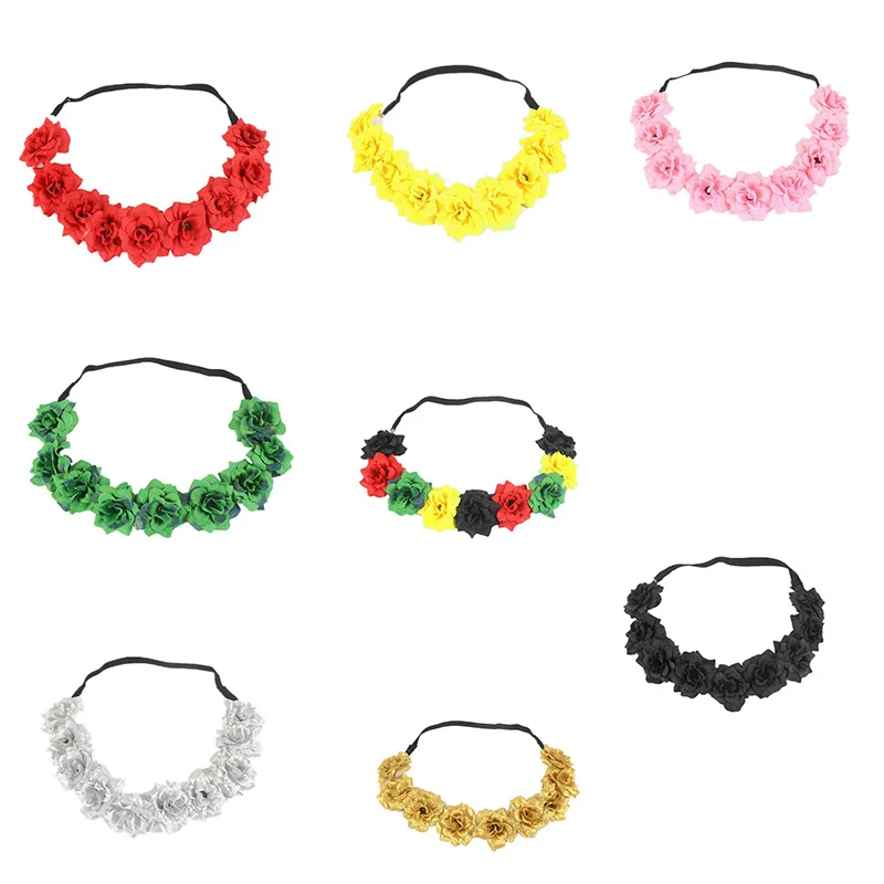 

Beach Party Crown Headdress Flower Boho Floral Bride Wedding Headband