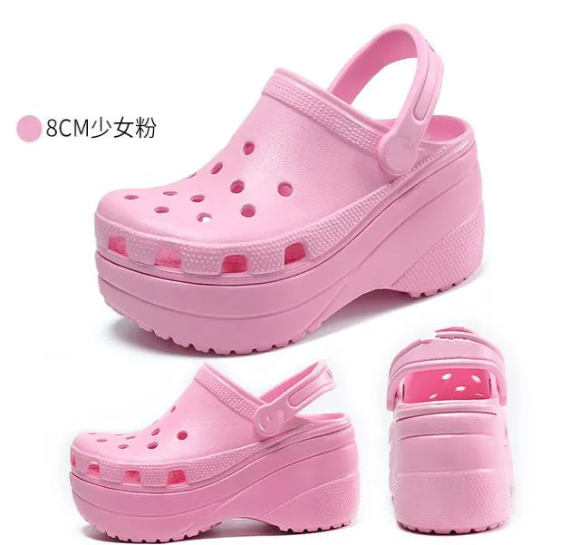 Новая версия лета 2019 года на толстой танкетке и нескользящем каблуке | Обувь