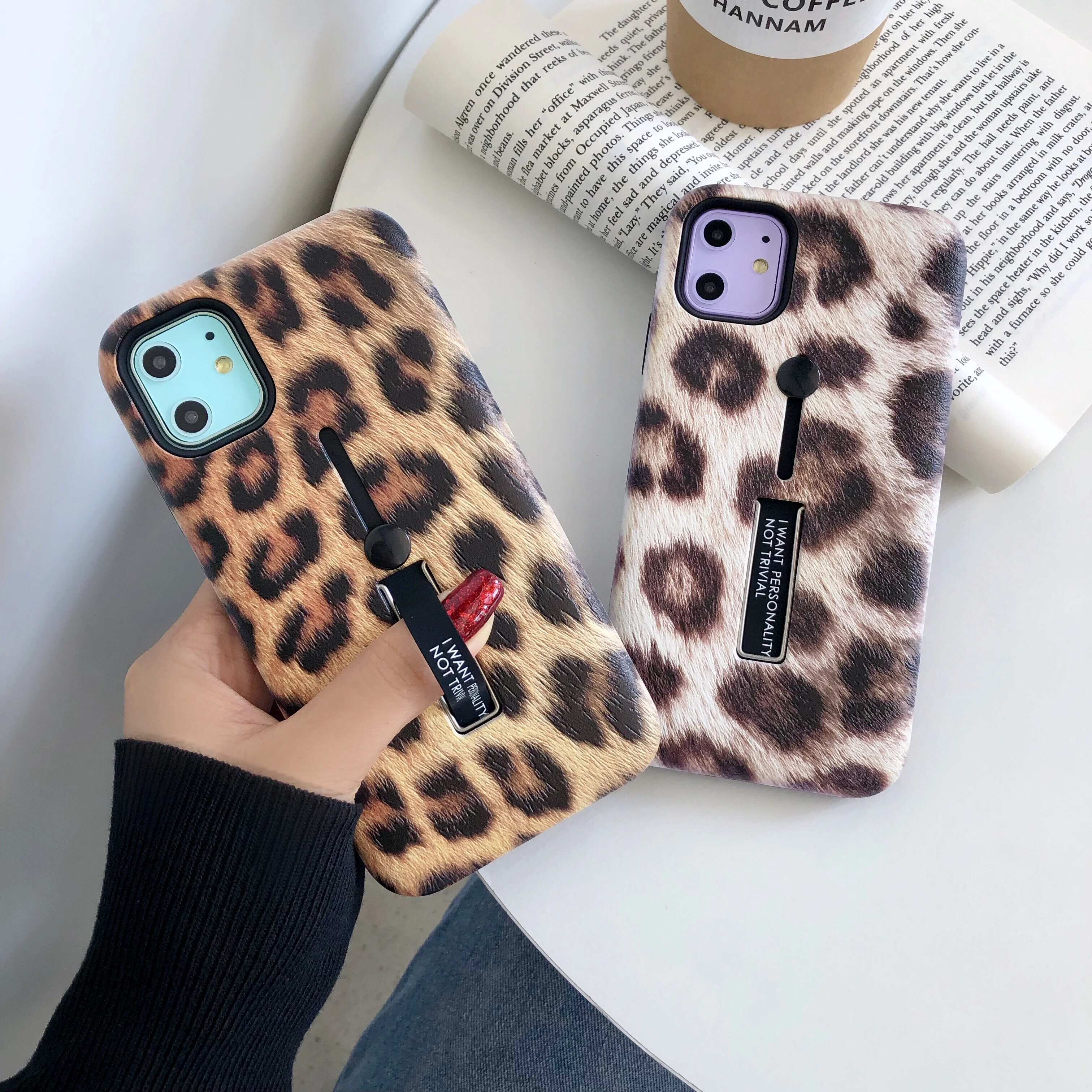 Рельефный модный леопардовый чехол 2 в 1 с подставкой для iPhone 11 Pro XS Max X XR 6S 7 8 Plus