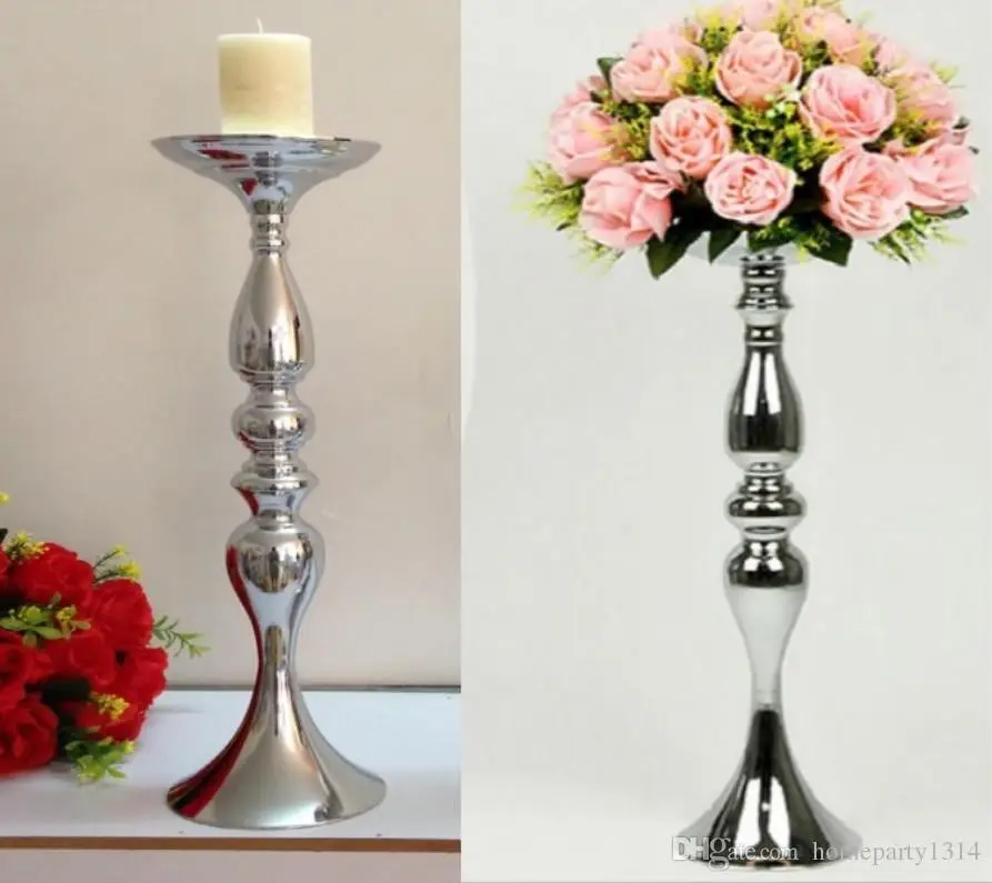 

New Metal Electroplate Silver Mermaid Vase Table Centerpiece Candle Holder Wedding Christmas Decoration