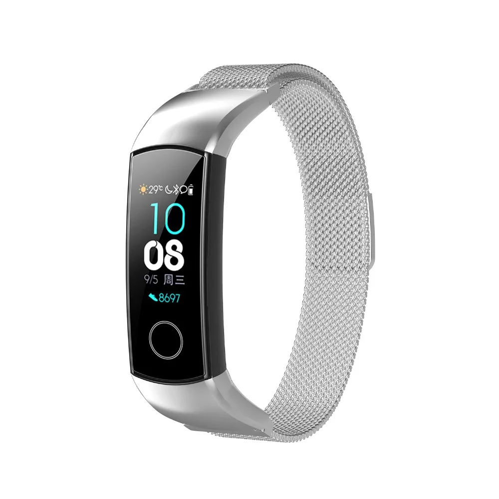 Металлический Миланский ремешок для часов huawei Honor Band 4 5 Магнитный металлический браслет для Honor Band 4 Band 5 аксессуары ремень