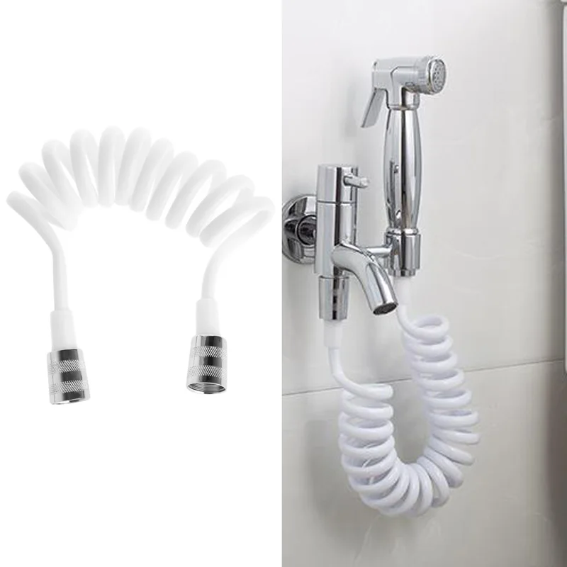 

Flexible Shower Hose For Water Plumbing Toilet Bidet Sprayer Telephone Line Spring hose bathroom Toilet flusher accessories
