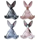 Причудливая медитация, Сфинкс, Женская Коллекционная дзен, Йога, поза Будды, искусство для офиса, сада, домашний декор, статуэтки, Тоторо